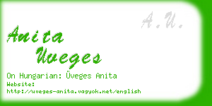 anita uveges business card
